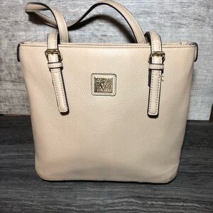 Anne Klein Taupe/Beige Shoulder Tote Classic Purse